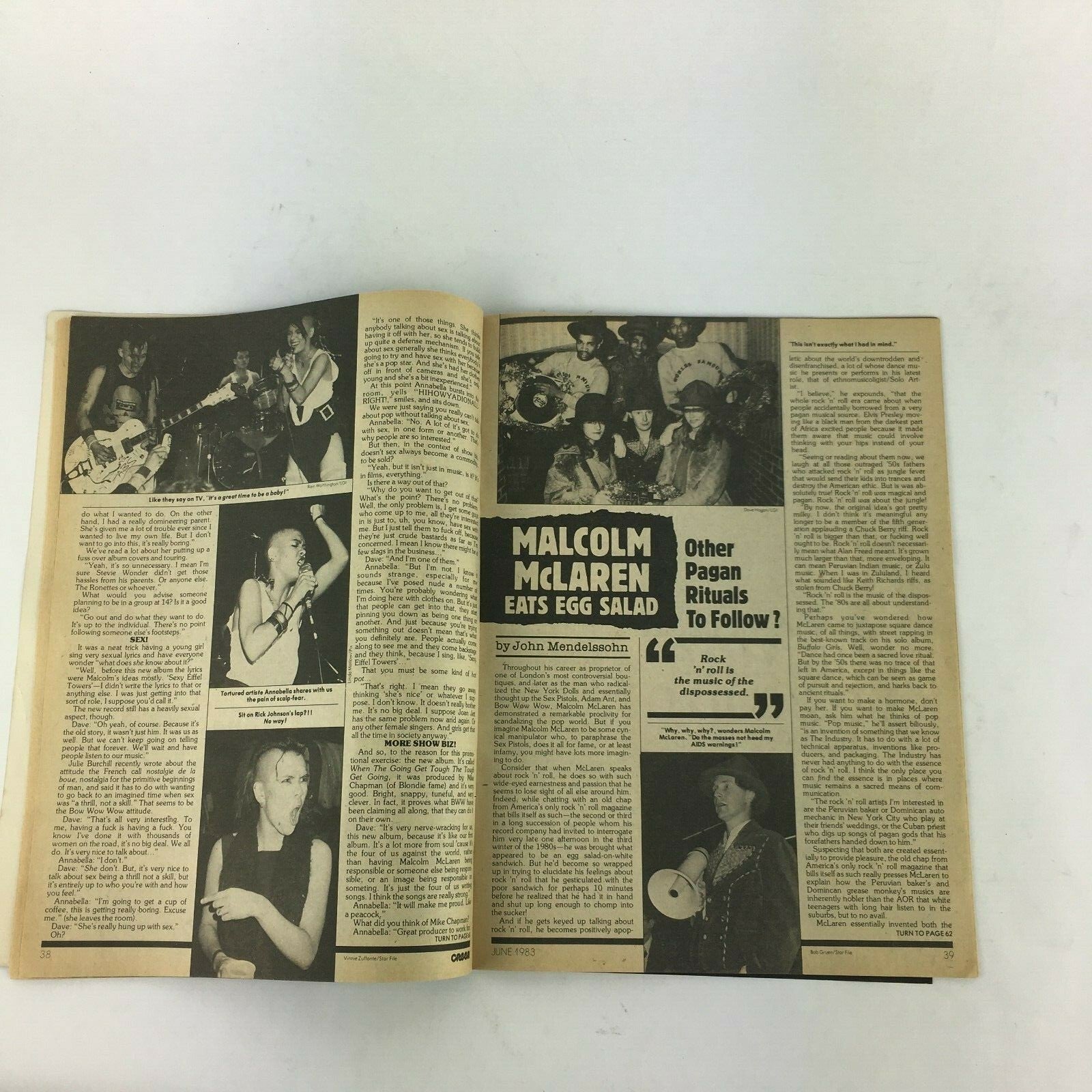 June 1983 Creem Music Magazine MICHAEL JACKSON Rocks! Culture Club Pretenders