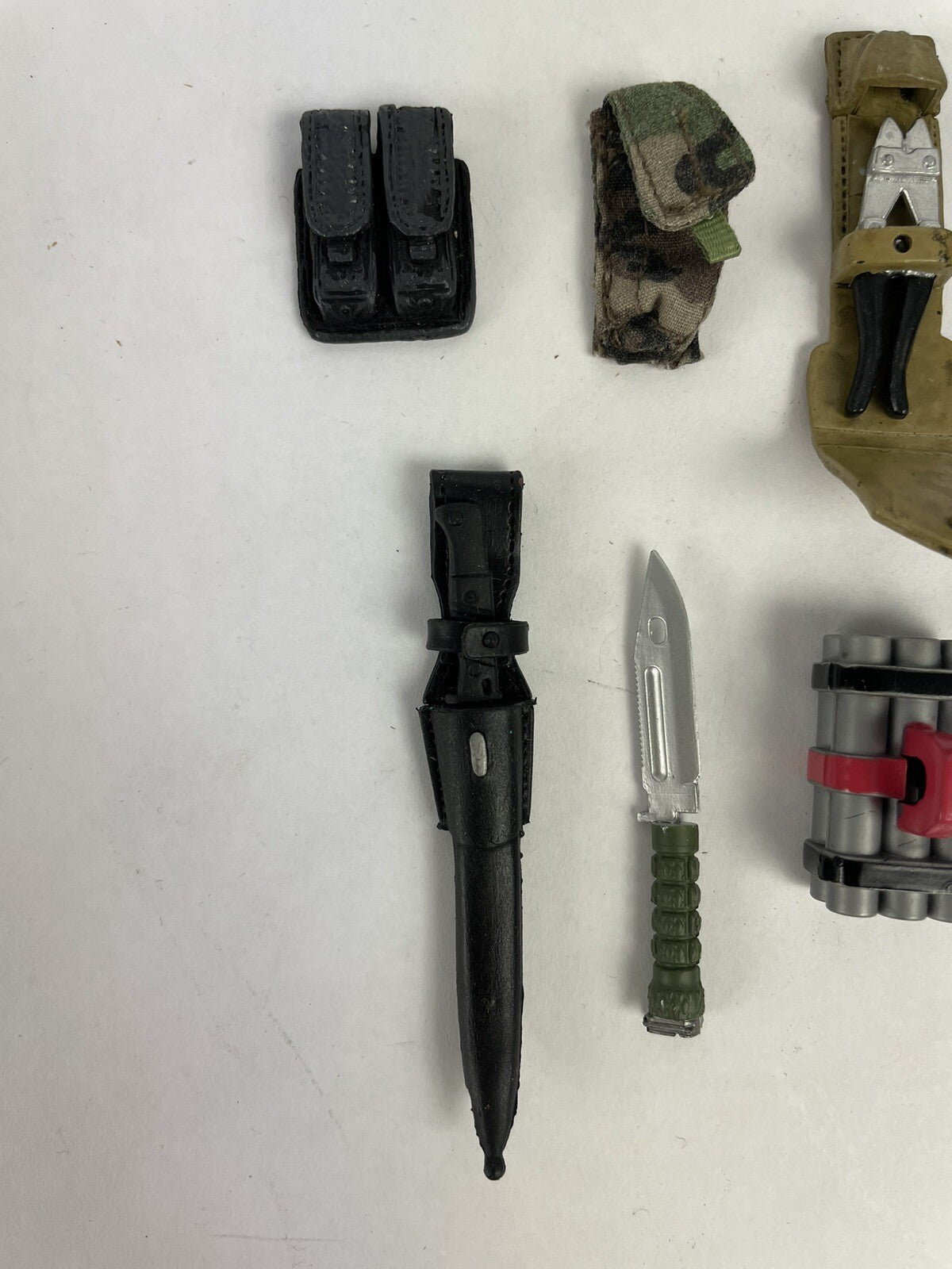 LOT OF 9 VTG 90s GI Joe Machette knife pliers pouch For 1/6 Scale 12" Figures