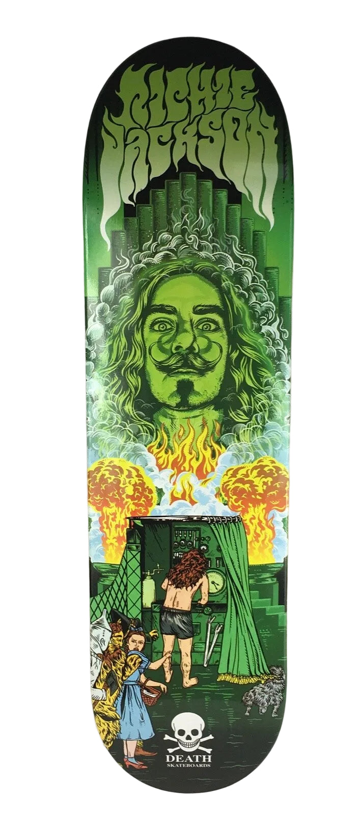 Death Skateboards Richie Jackson Smoke Mirrors Pro 8-inch skateboard deck with free grip tape.