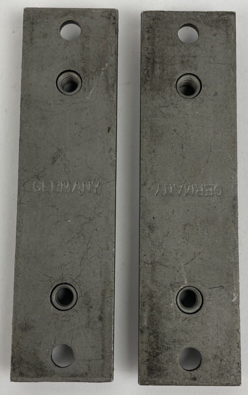 Lot of 2 PARKER Hannifin Corp. WPE-6 Elongated 4.5" WELD PLATE - Made in Germany