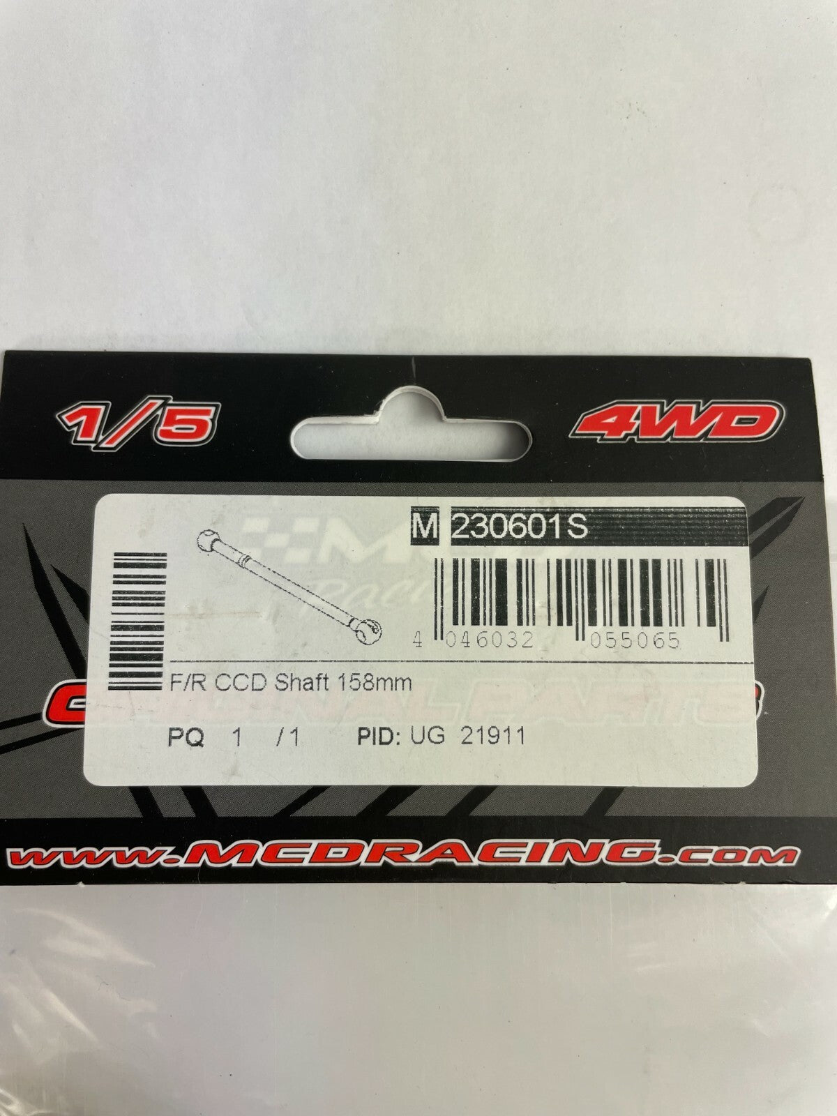 MCD Racing M230601S F/R CCD Shaft 158mm 4WD