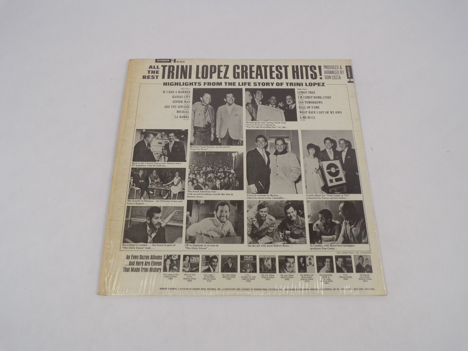 Trini Lopez Greatest Hits! Michael Kansas City Sinner Man Vinyl Record
