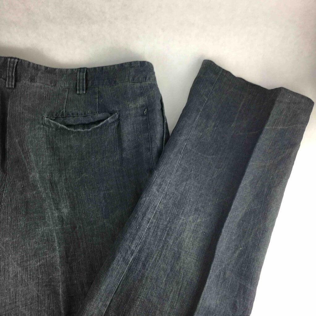 Marzotto Lab Mens Casual Pants Black Side Pockets Zip Fly Flat Front Trousers 36