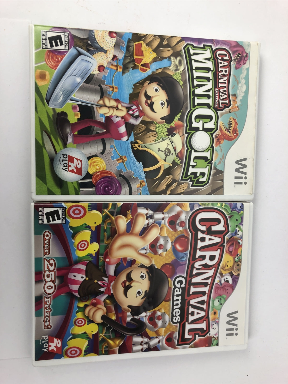 Nintendo Wii Lot Wii SPORTS + New Carnival Games + CARNIVAL Mini-Golf Tested FUN