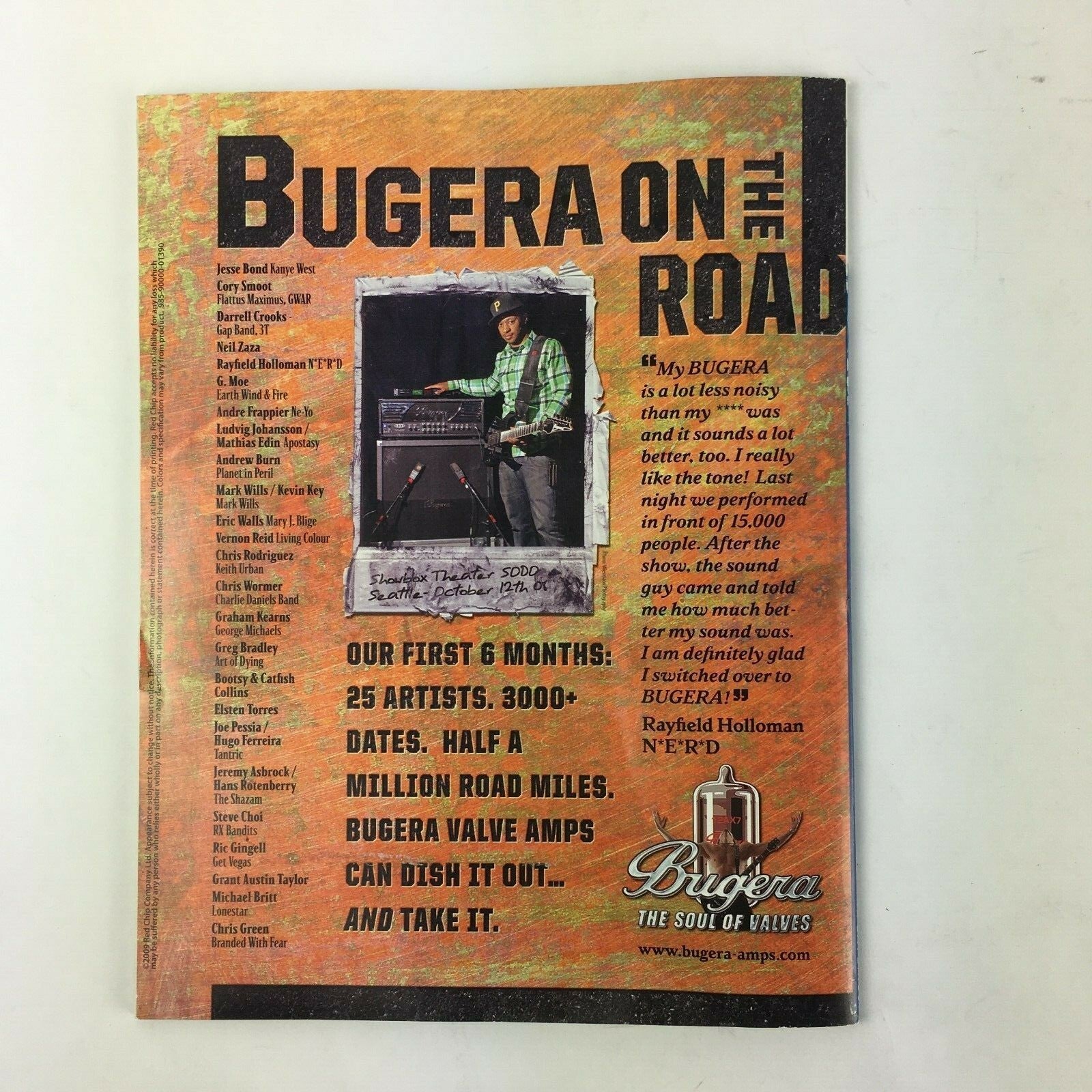 2001 Guitar Player Magazine Joe Bonamassa Ron Asheton John Pizzarelli AlDI Meola