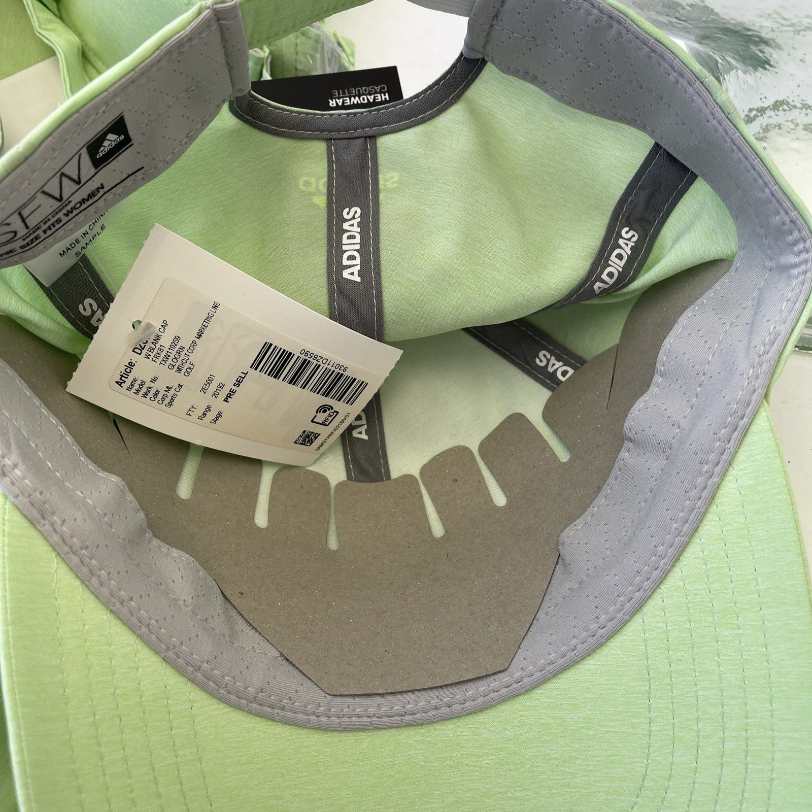 Lot of 14 Adidas Visor Hat Cap Strap Back One Size Green Blue Golf Tennis Womens