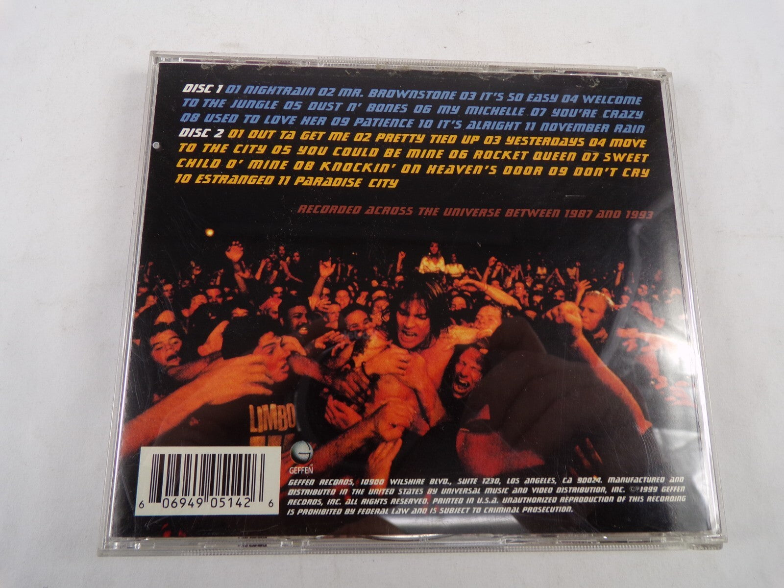 Guns N Roses Live Era 87 93 Nightram Ma Brownstone Its So Easy Welcome CD#57