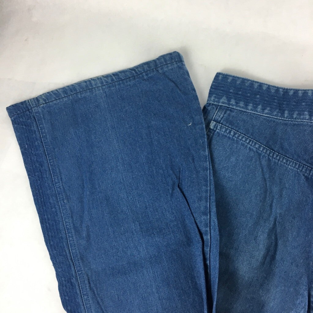 WOW Womens Straight Leg Jeans Blue Zipper Fly Pocket Denim 28