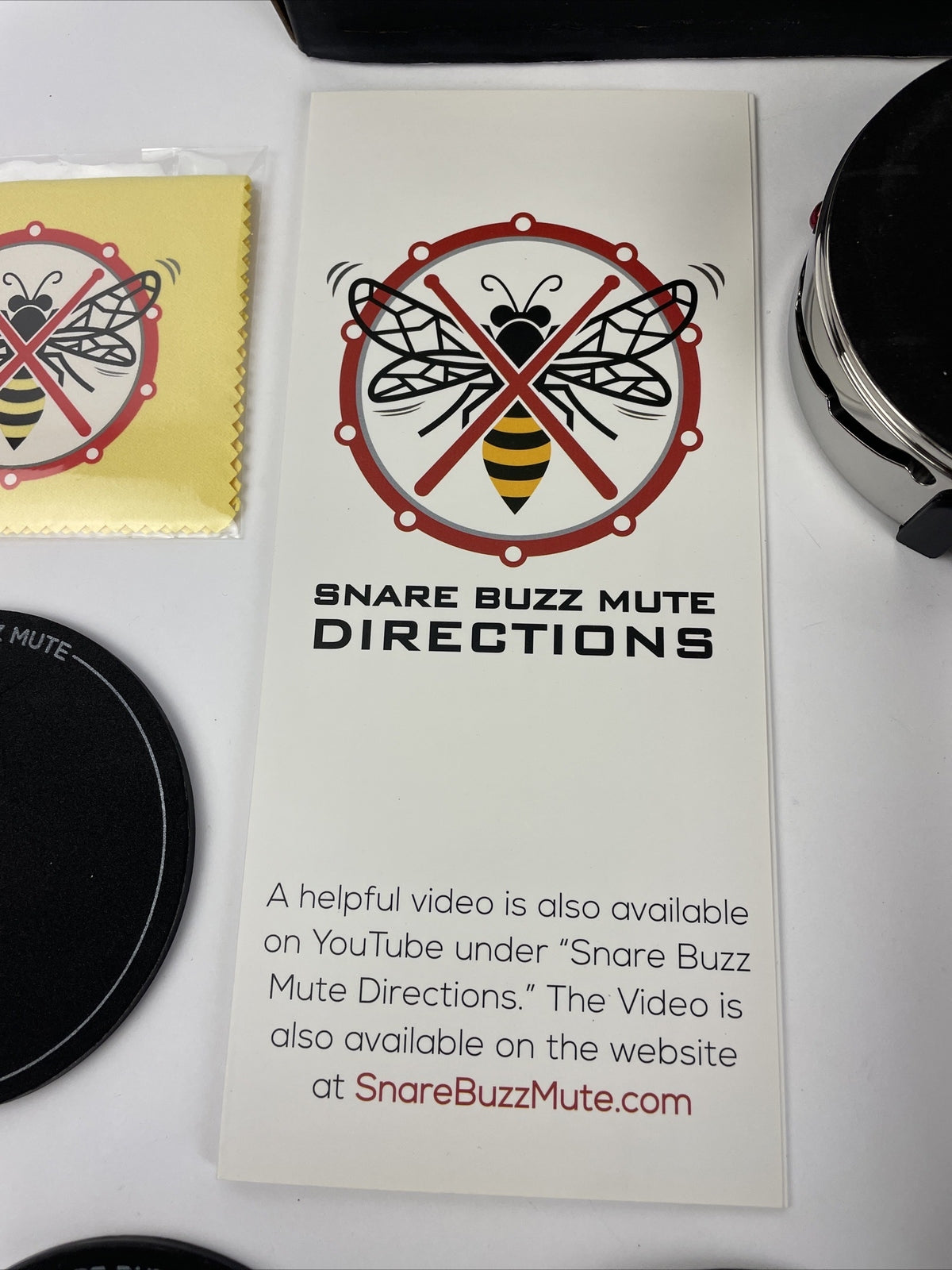 Snare Buzz Mute Kit - Snare Drum Accessory with SBM Anti-Choke Bar - Brand New