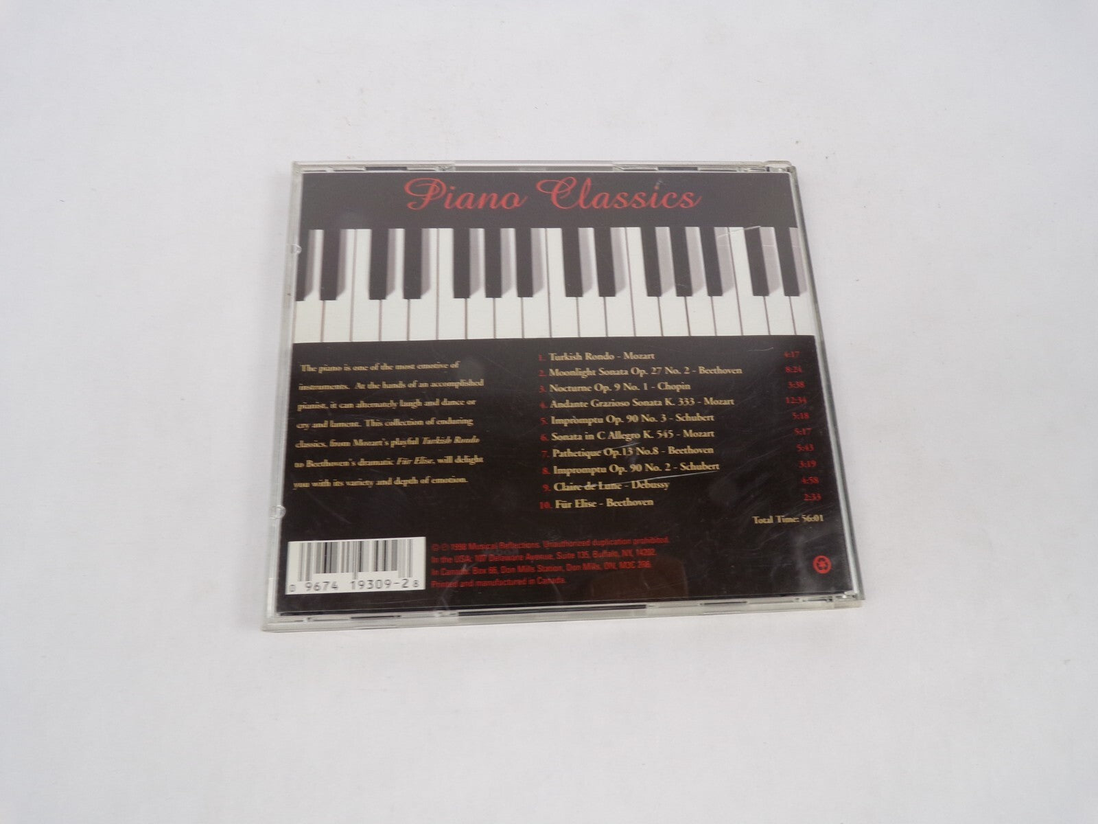 Piano Classics Turkish Rondo Moon Nocturne Impromptu Chair dE Lune CD#63