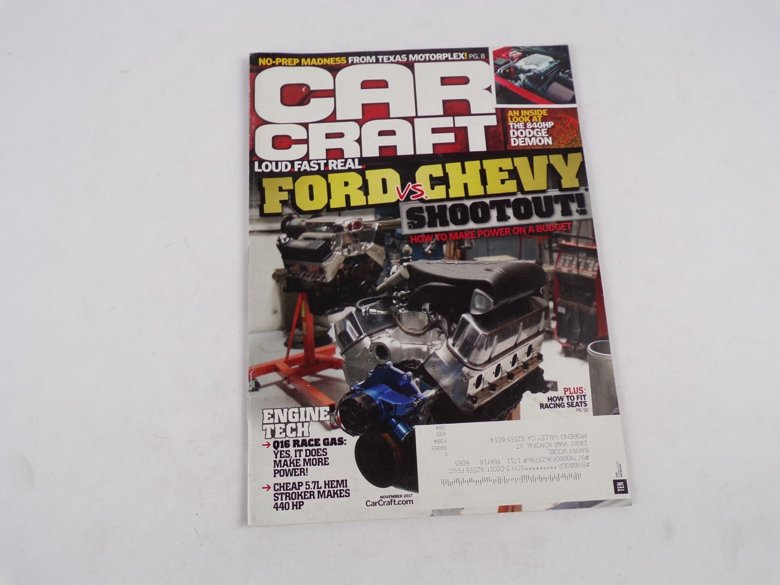 November 2017 Car Craft Loud Fast Real Ford Vs. Chevy Shootout! No-Prep Madness