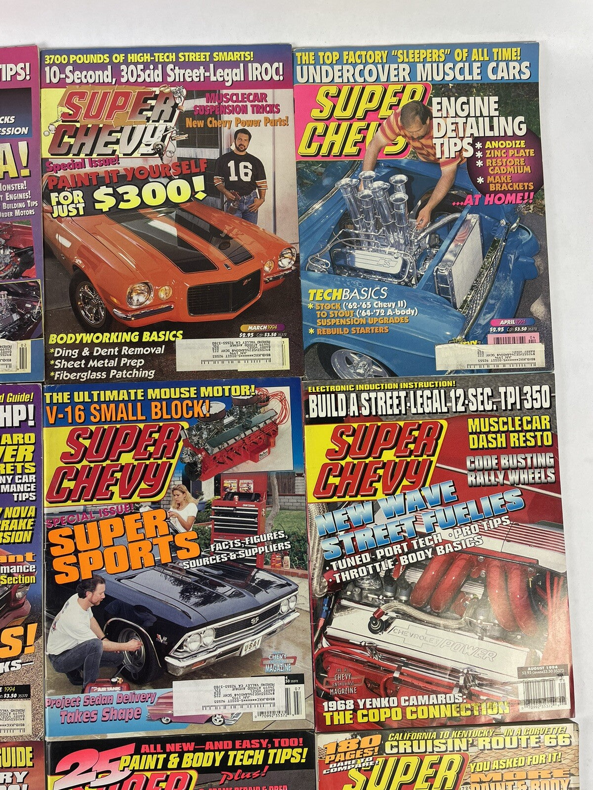 Lot of 12: SUPER CHEVY MAGAZINES Complete Full Set 12 issues Jan to Dec 1994
