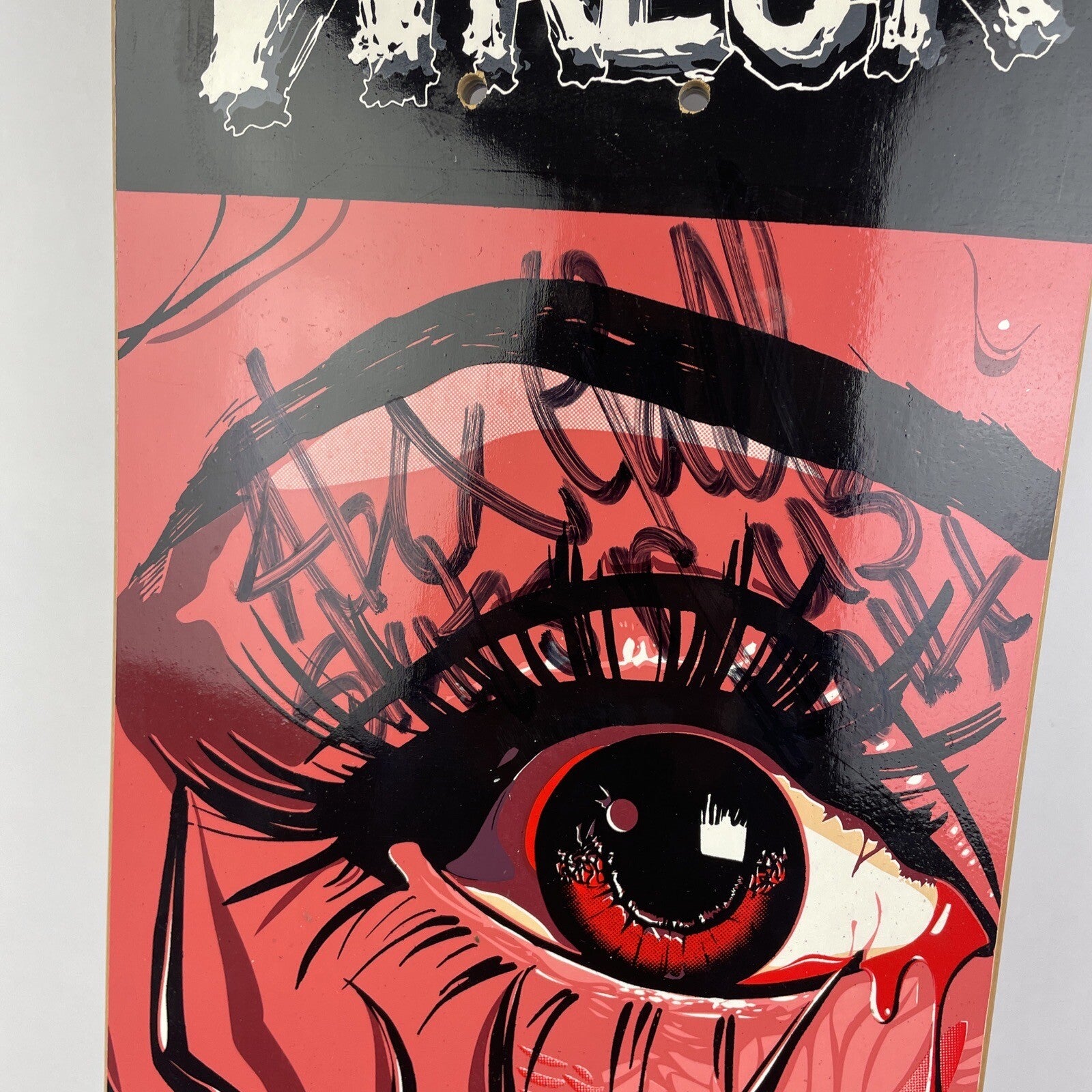 Baker Skateboards Alex Gall Train Wreck Bootleg signed autographed skateboard deck.