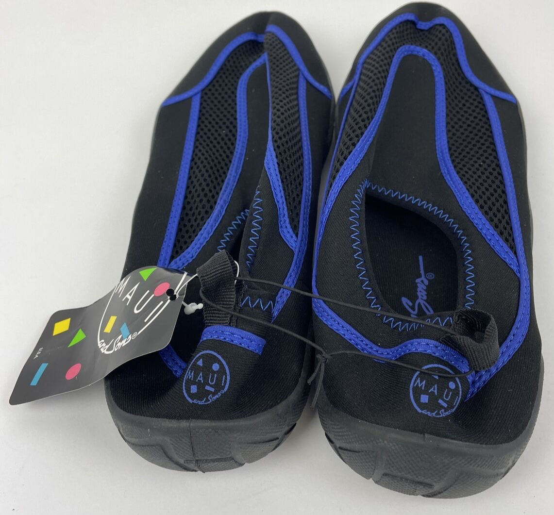 Maui and Sons Tide Mens Dark Blue Stretch & Mesh Upper TPR Water Shoes Size 12