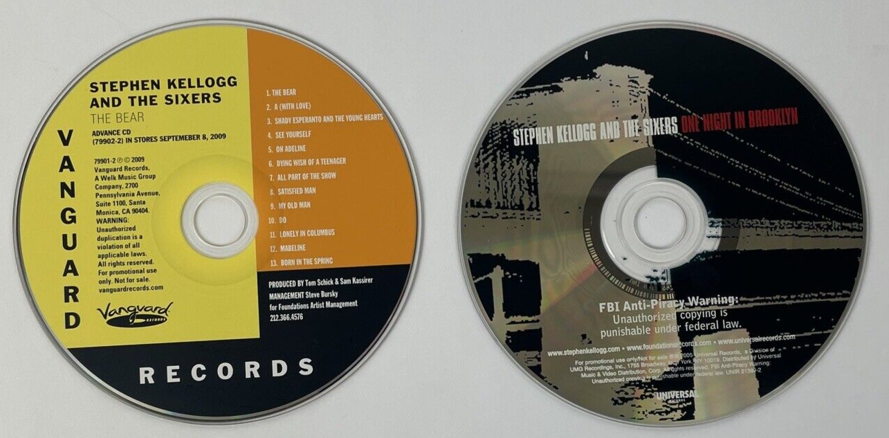 2 x Stephen Kellogg and The Sixers CDs - The Bear, 2009 + One Night in Brooklyn