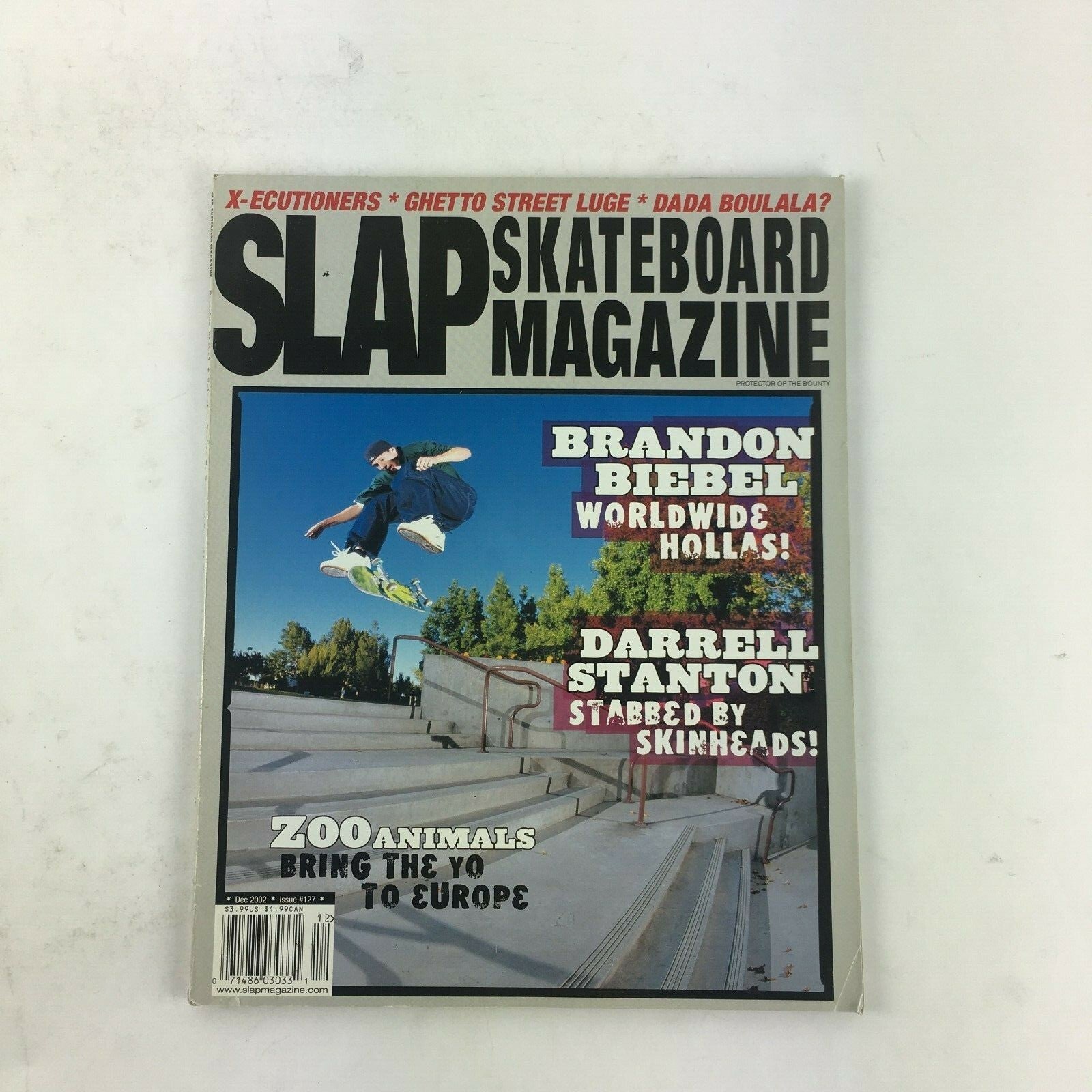December 2002 Slap Skateboard Magazine Brandon Biebel Darrell Stanton Zoo Animal