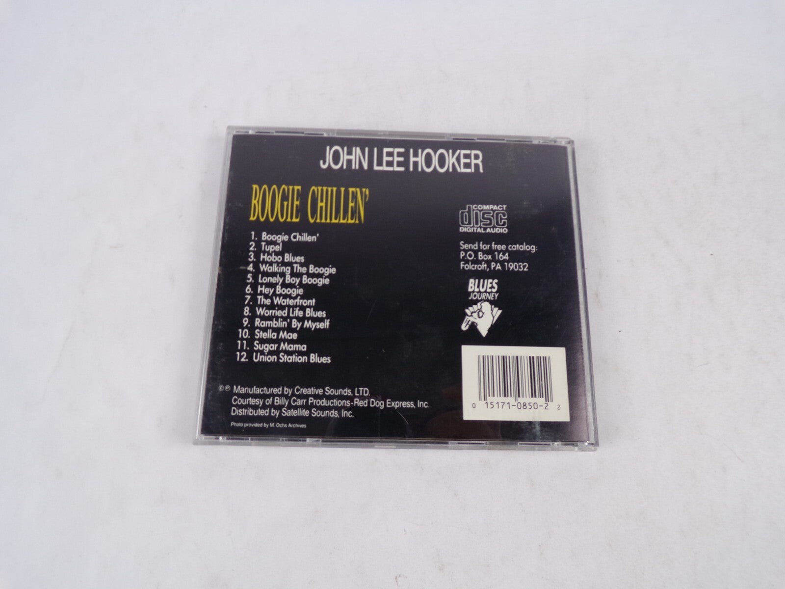 Johnlee Hooker Boogie Chillen Includes Hobo Blues Suhgar Mama CD#34