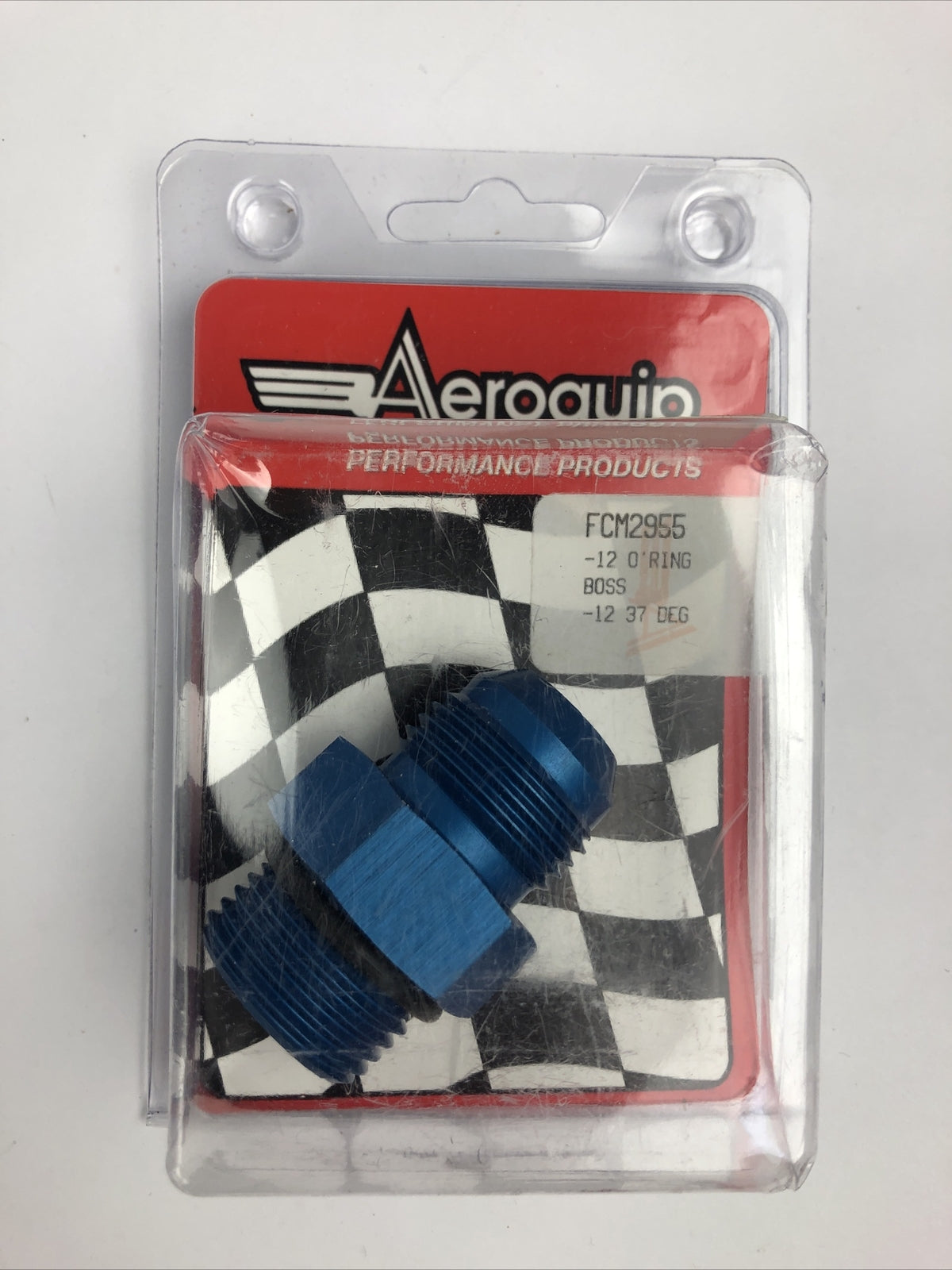 Eaton Aeroquip FCM2955 Aluminum O-Ring Boss to Male in Blue Anodized - 37 deg