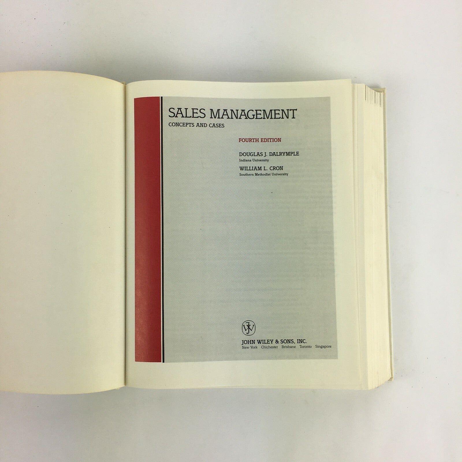 Sales Management Concepts and Cases Douglas J.Dalrymple William L.Cron 4th Ed.
