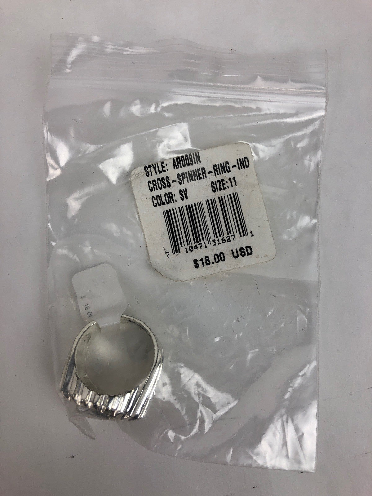 Mens STAINLESS NO FEAR BIKER Ring IRON Cross Motorcycle Sprocket Spinner Size 11