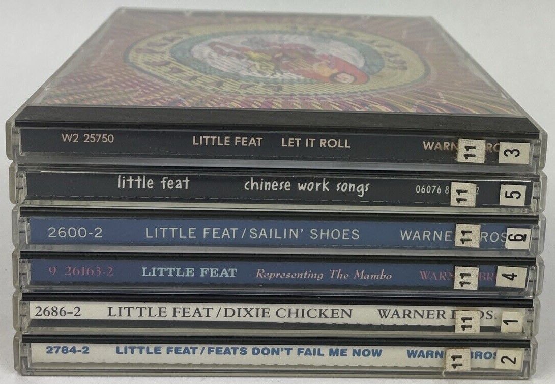 Little Feet 6 CD Lot Dixie Chicken Feats Don't Fail Me Now Let It Roll The Mambo