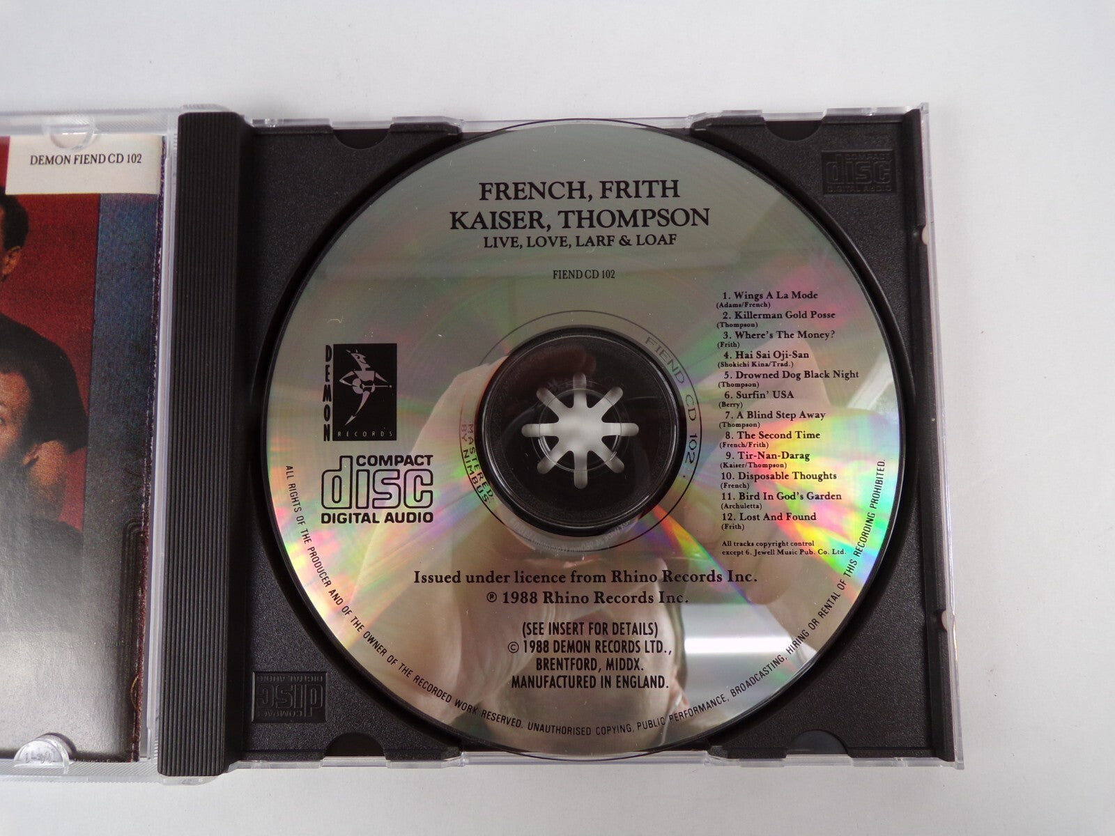French Frith Kaiser Thompson CD #11