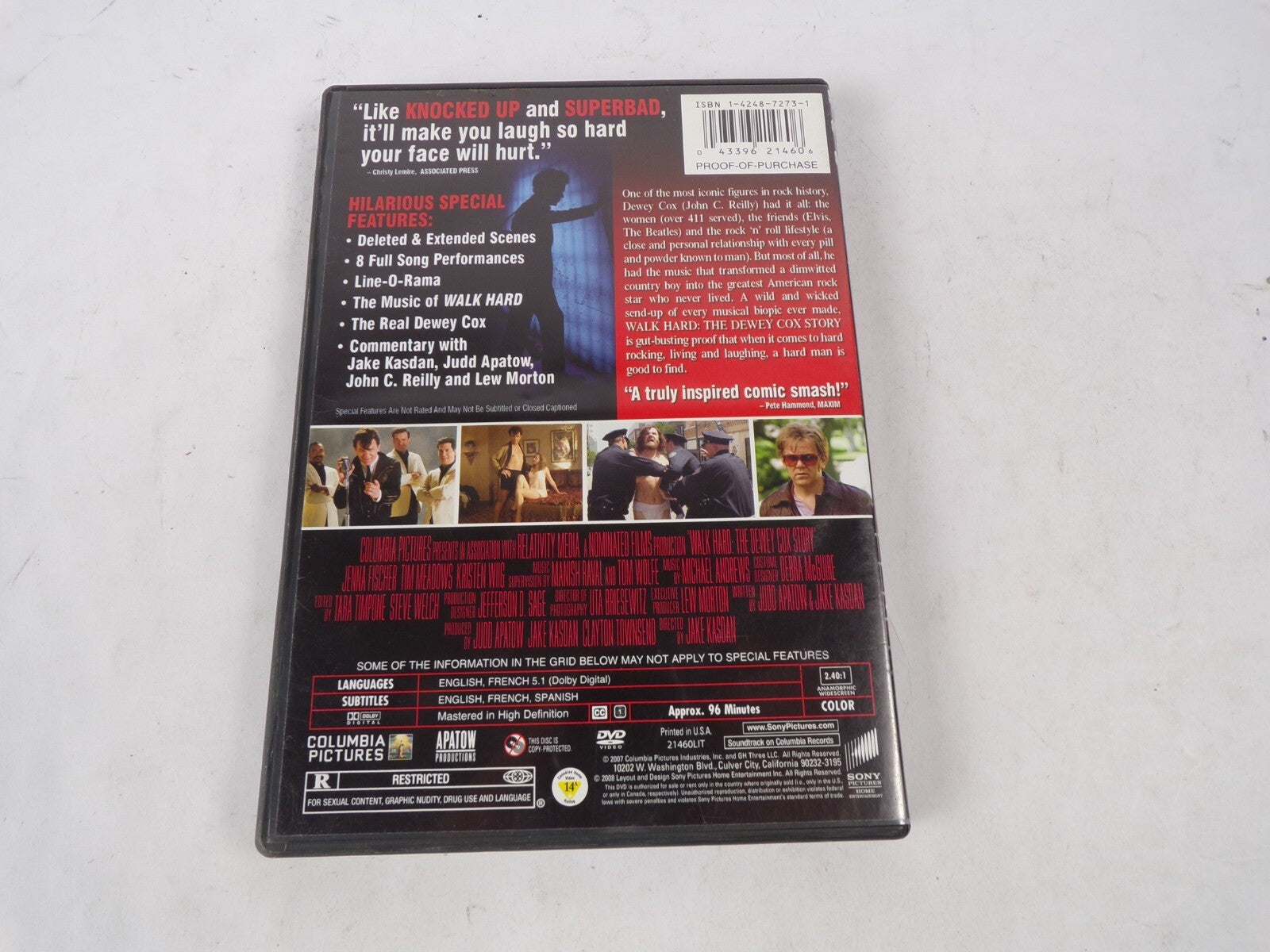 Walk Hard The Dewey Cox Story Theatrical Widescreen Edition John C.RelDVD Movies