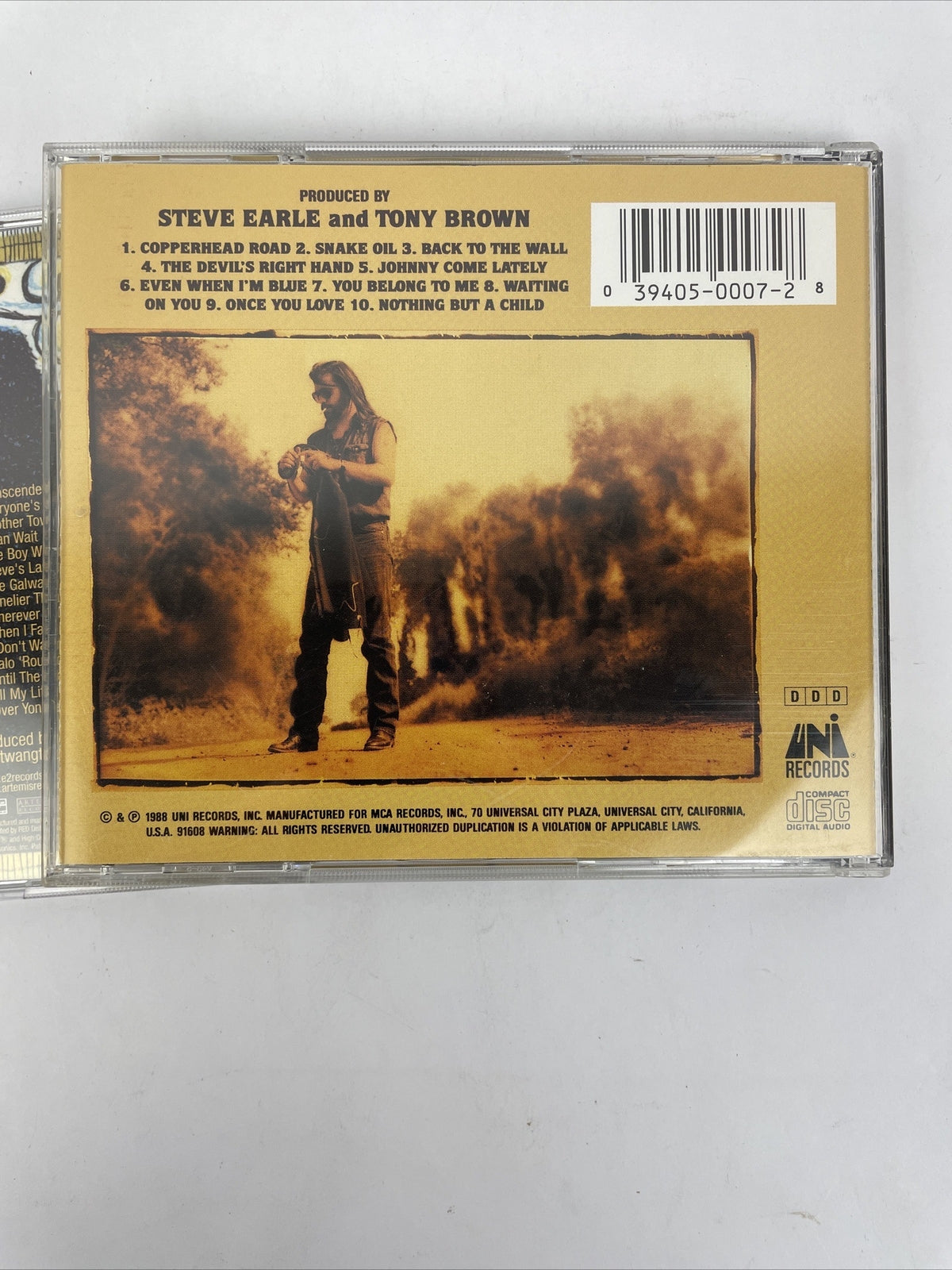2 x Steve Earle Audio CD - Transcendental Blues (2004) - Copperhead Road 1988