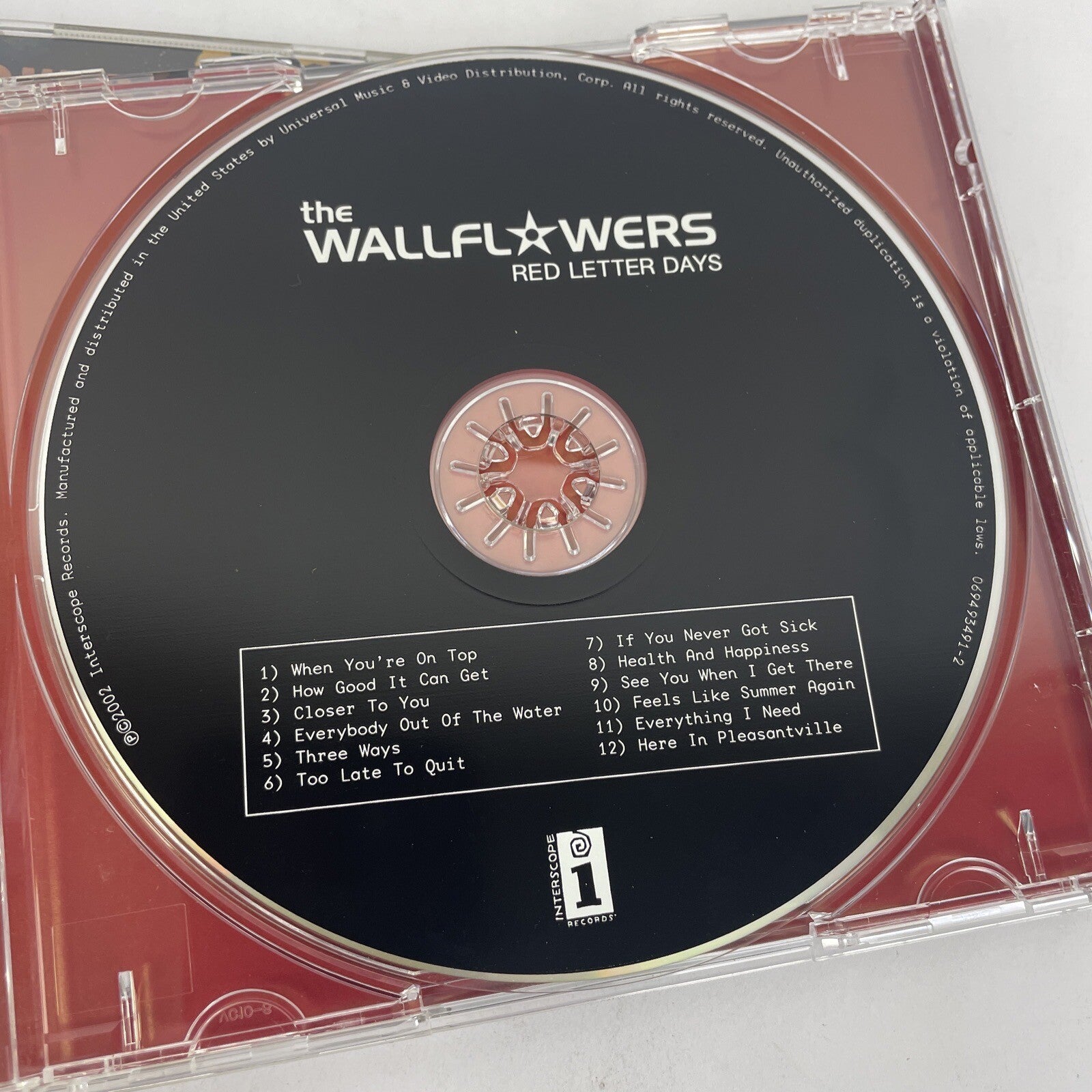 2 x The Wallflowers Audio CD, Red Letter Days, 2002 - Bringing Down The House