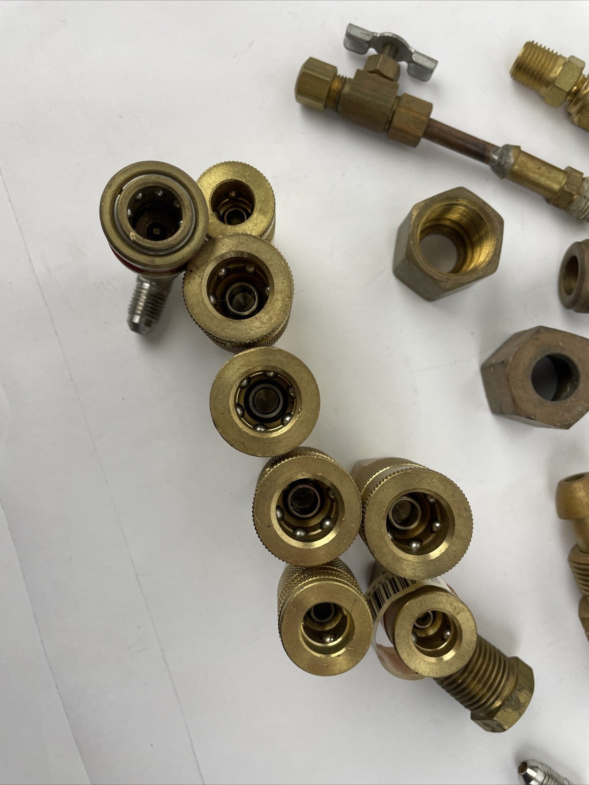 Campbell Hausfeld brass couplers ball valves connections lot steampunk