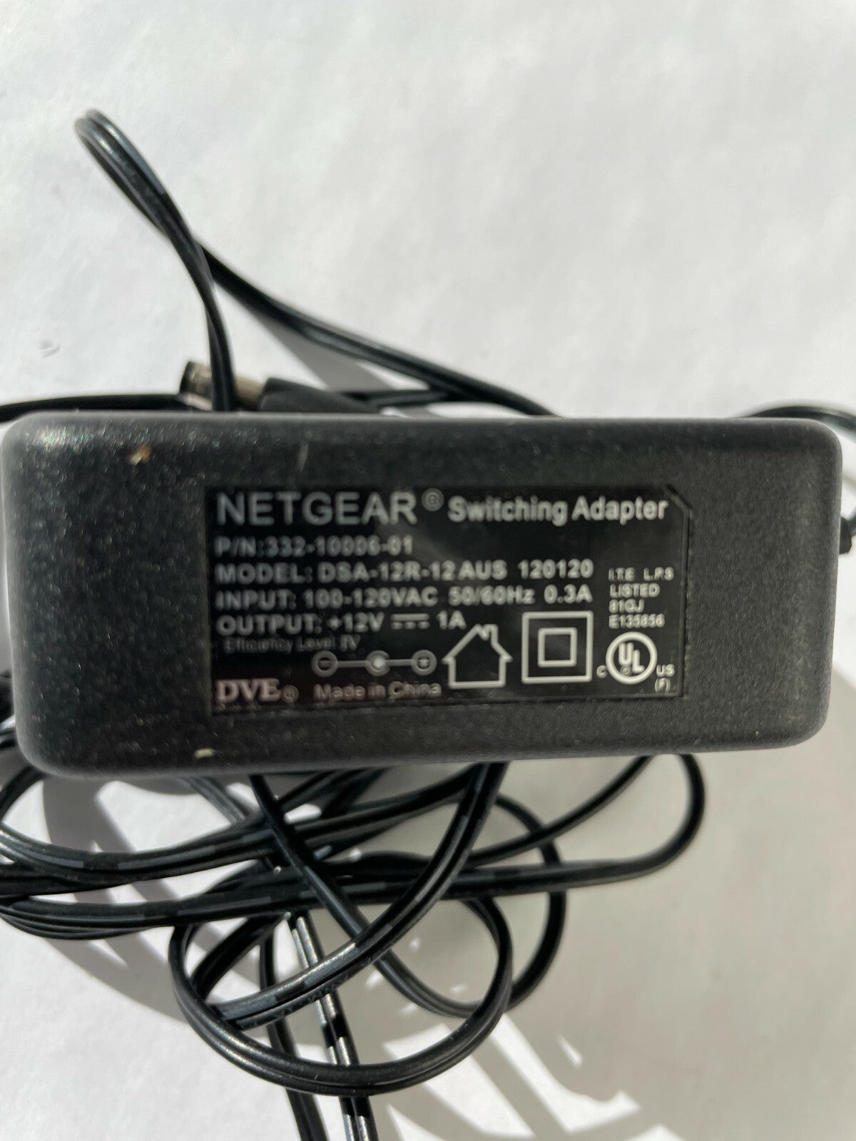 Genuine Netgear DSA-12R-12AUS 120120 Output 12 V 1 A Power Supply Adapter A81
