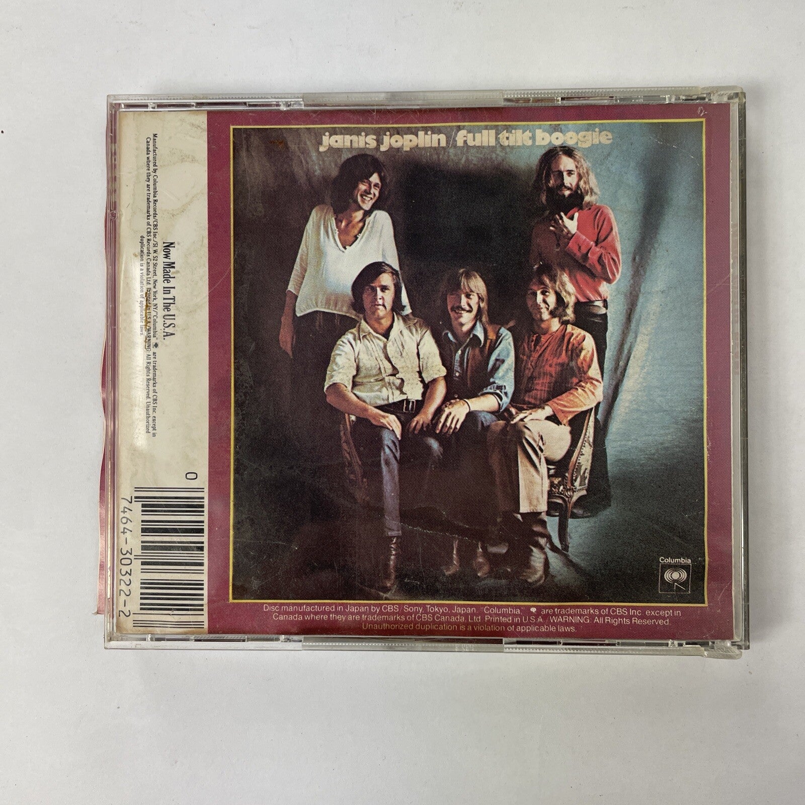 Janis Joplin & the Full Tilt Boogie Band - Pearl CD (1990) #20