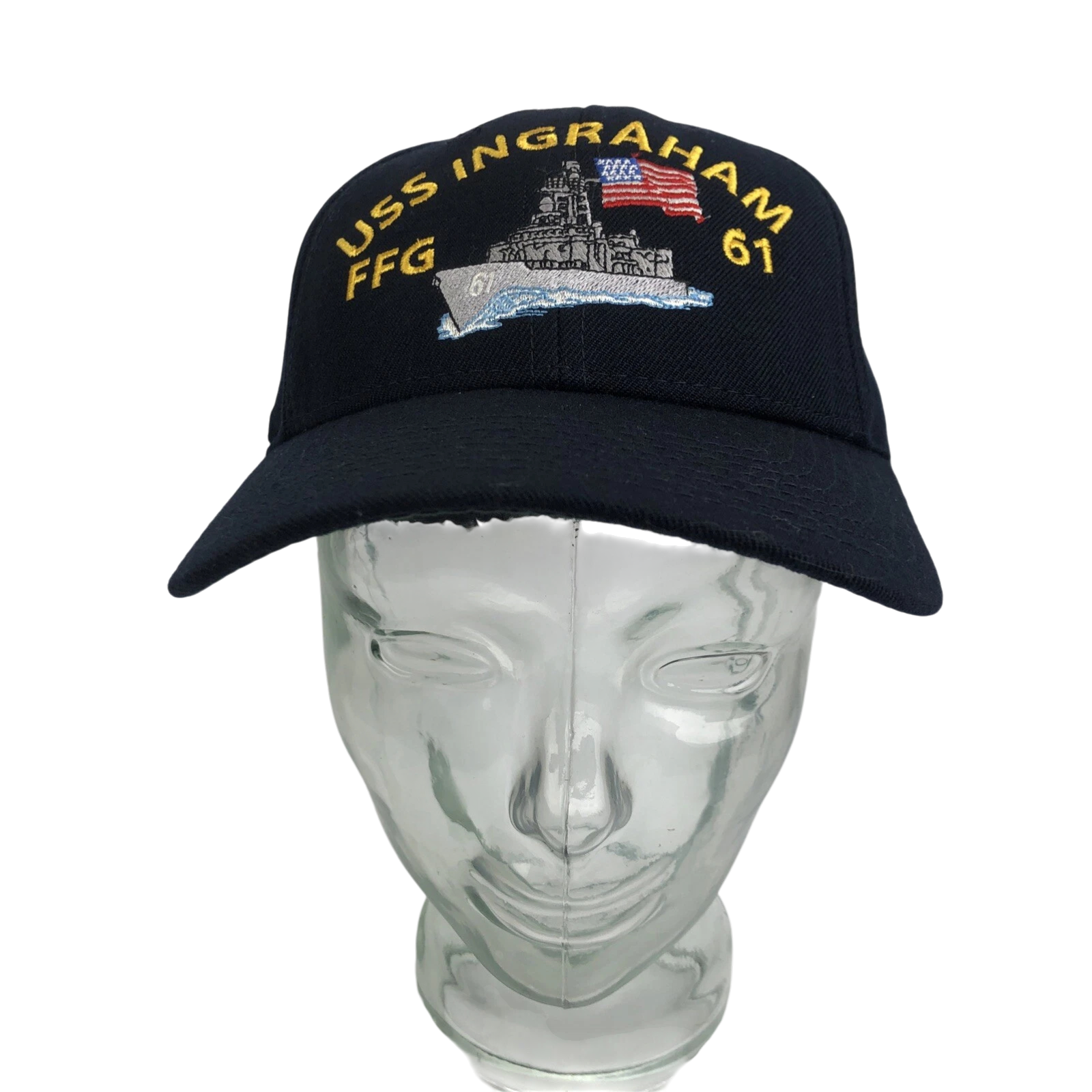USS INGRAHAM FFG 61 The Corps USA Made Navy Baseball Cap Hat Adjustable - LOOK