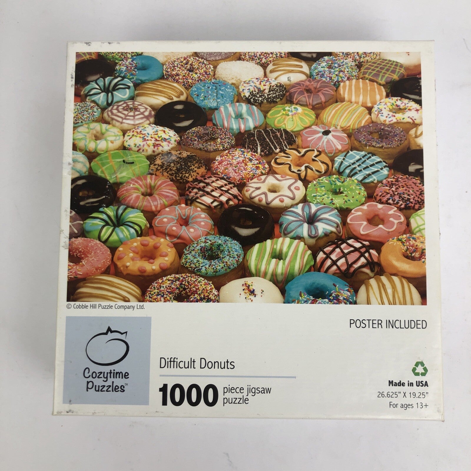 Difficult Donuts 1000 Piece Jigsaw Puzzle by Colorcraft Puzzles - COMPLETE LOOK