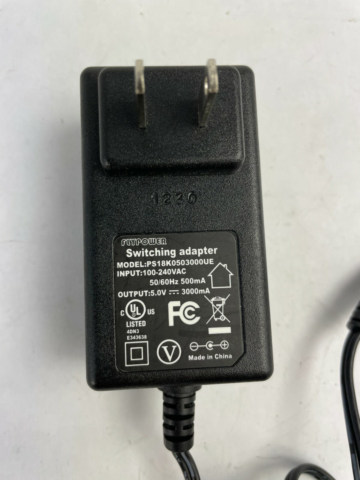 Genuine Ac Adapter PS18K0503000UE Output 5.0V 3000mA Power SupplyAdapter A73