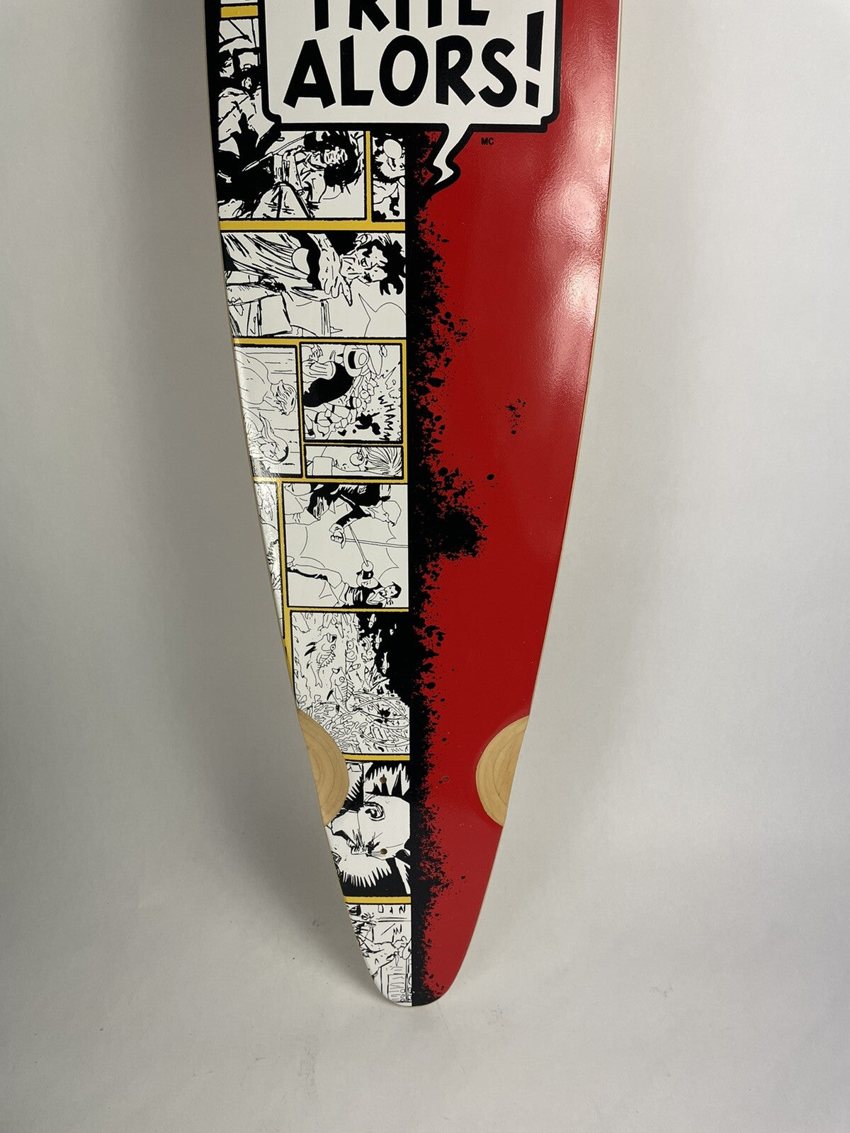 Frite Alors! pintail downhill skateboard deck 8.75 x 39.125 inch 8-ply maple top mount longboard.