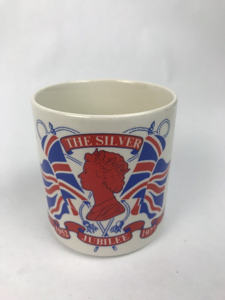 Adams Lancaster Real English Ironstone Coffee Mug SILVER JUBILEE 1952-77