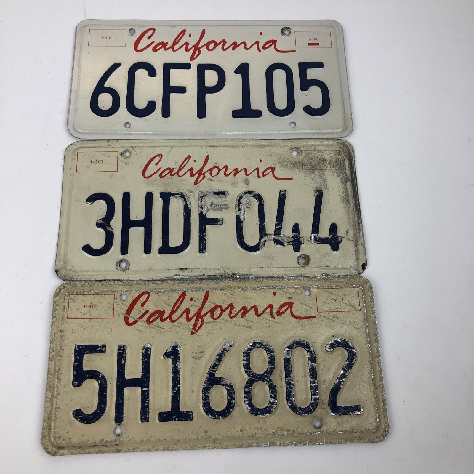 3 x California License Plates Year - 1998 +