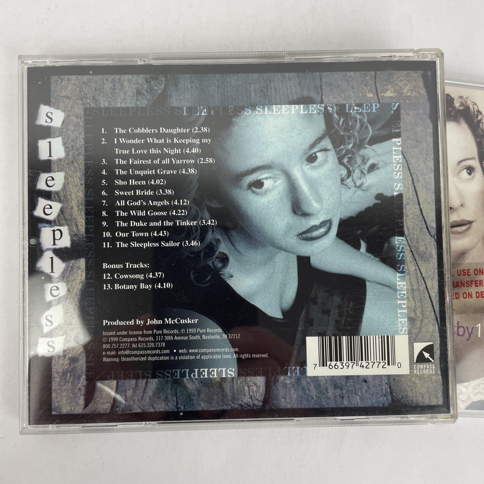 Lot of 2 x KATE RUSBY Digital Audio CD - KATERUSBY10, 2003 + SLEEPLESS, 1999