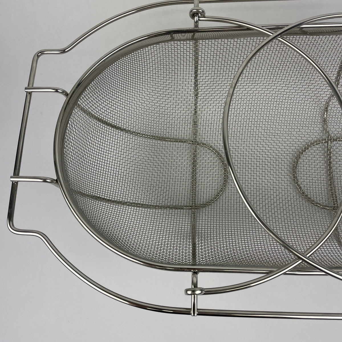 Professional Chef Over The Sink Stainless Steel Oval Fine Mesh Colander Strainer