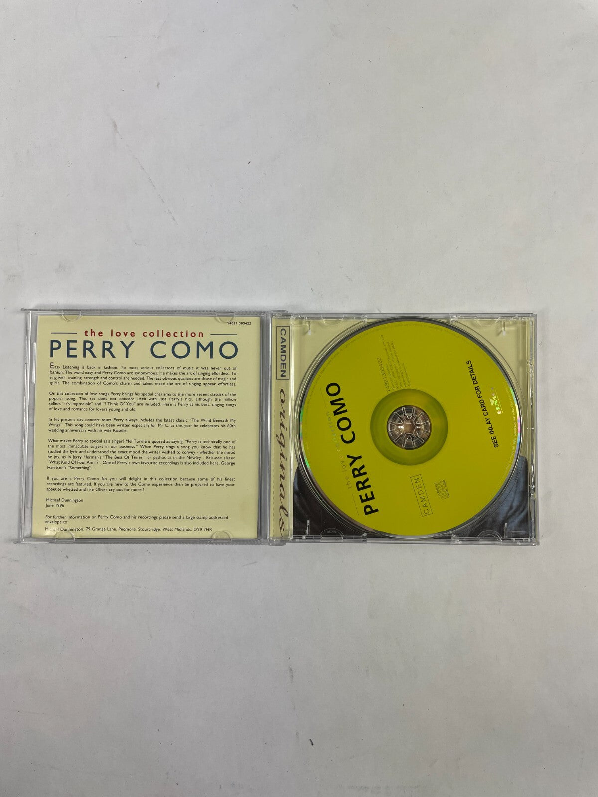 The Love Collection Perry Como The Best Of Times Days Of Wine And Roses WhaCD#72