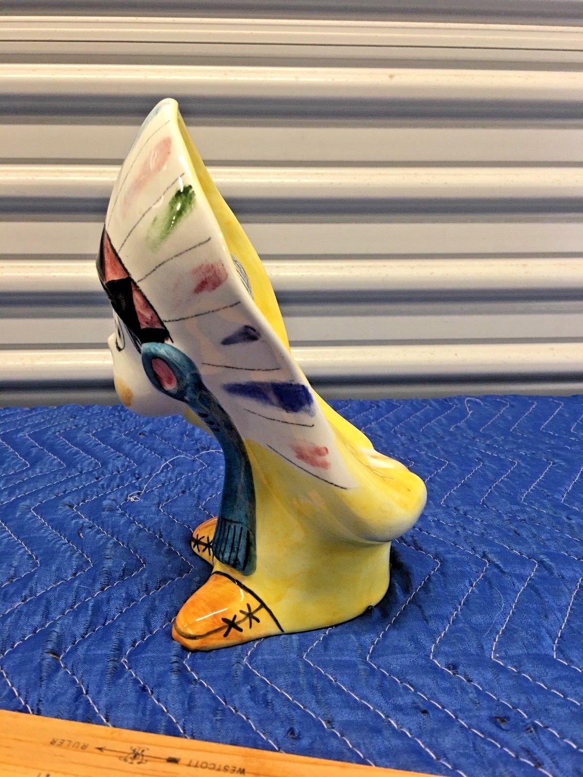 COOP ITALY Signed Hand Painted Cute Indian Figure Pottery Bank - LOOK