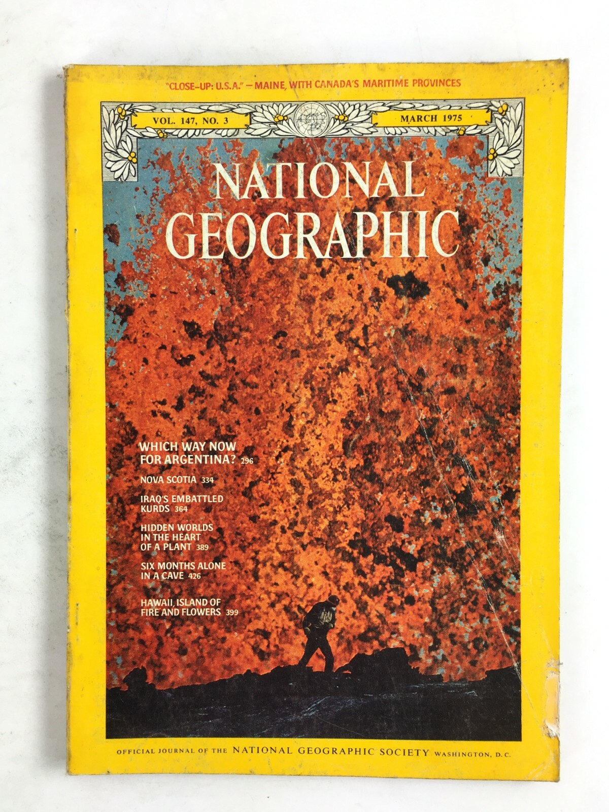 March 1975 National Geographic Magazine Hawaii Island of Fire and Flowers Scotia