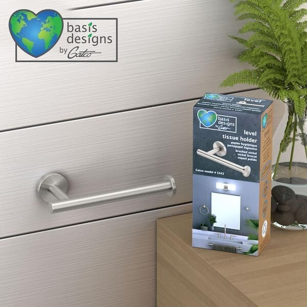 Level Toilet Paper Holder in Brushed Nickel