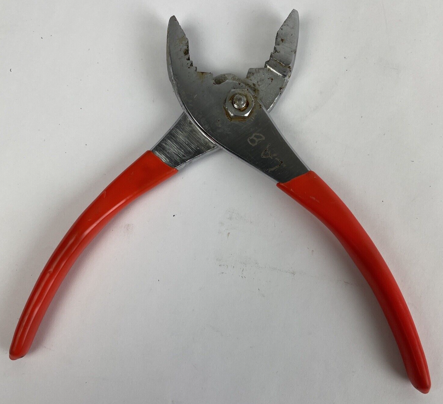 LUSTRE LINE Orange Handle Drop Forged Slip Joint Pliers 6 1/2" Japan - OOM LAB