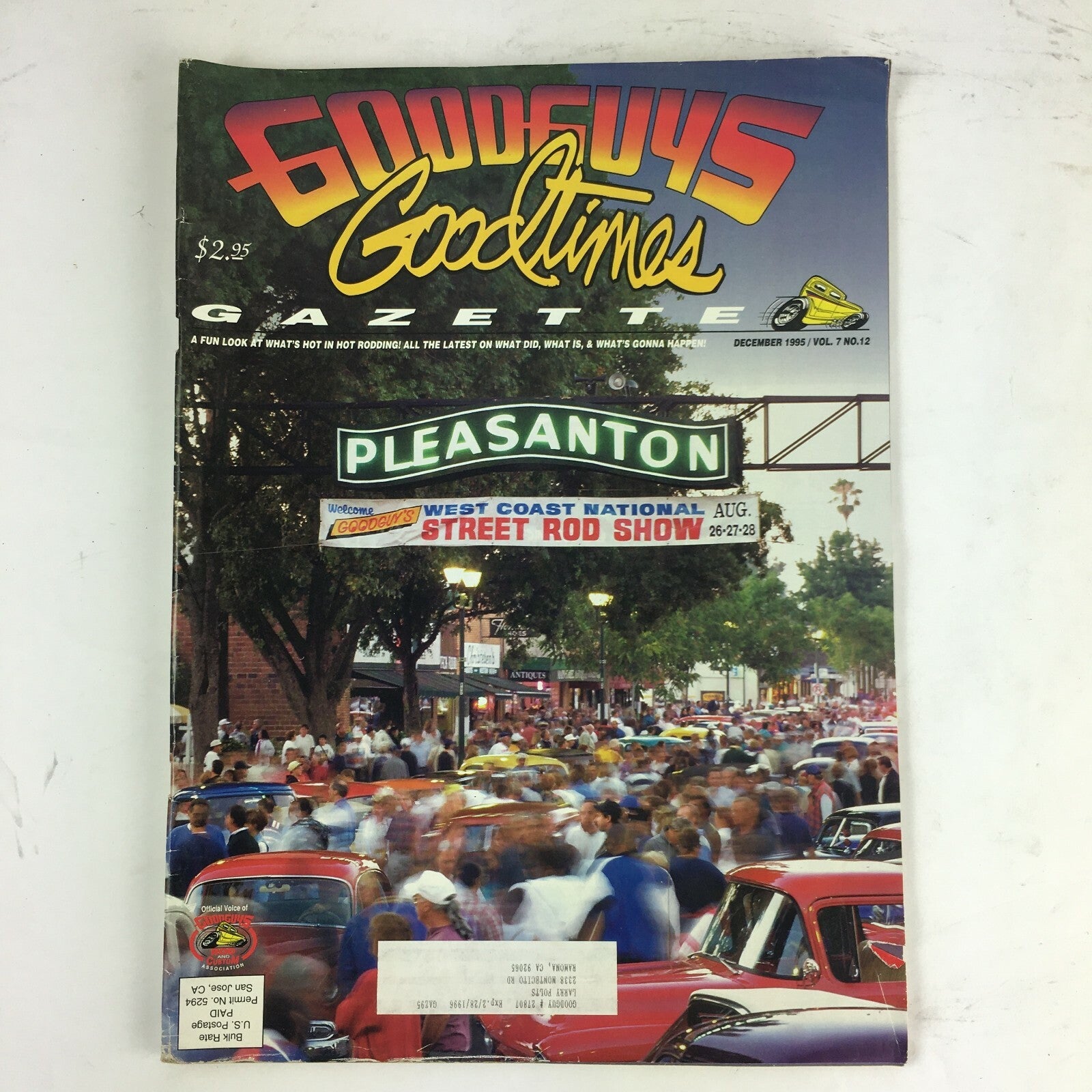 December 1995 Goodguys Goodtimes Gazette Magazine Pleasanton Street Rod Show