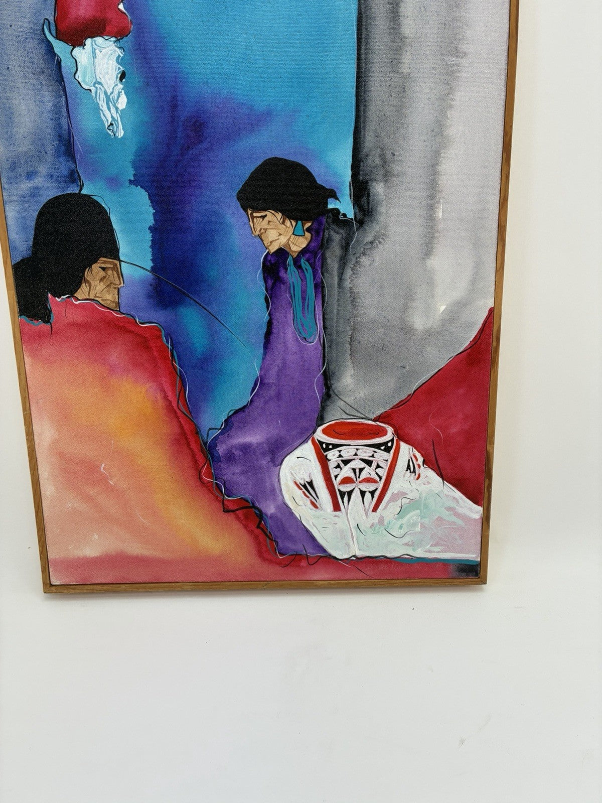 Amado Peña Original Acrylic on Canvas Mestizo Series 19x14 Southwestern Painting