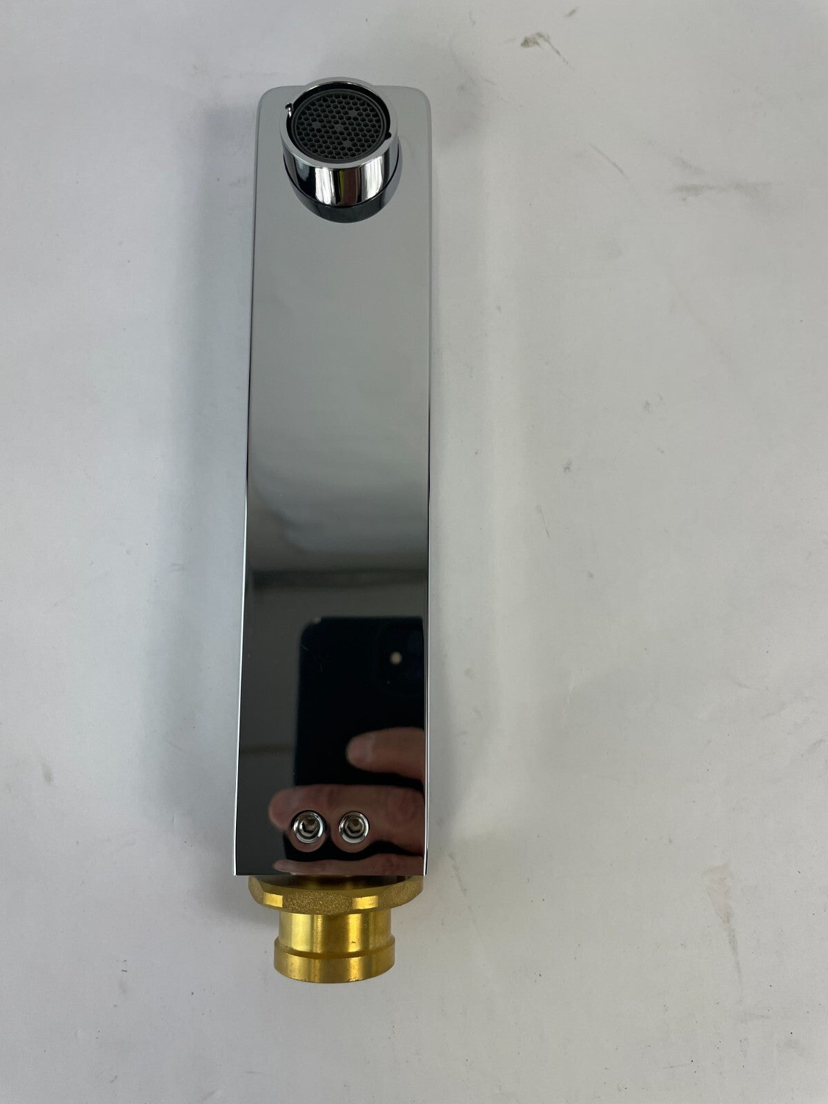 Aquabrass square tub spout in polished chrome finish