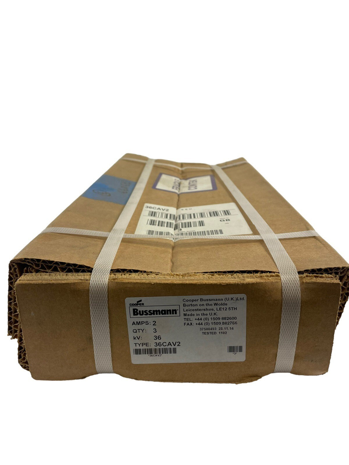 Set of 3: Bussmann Fuse 36CAV2 Model code: 36KV 2A 17" FUSE