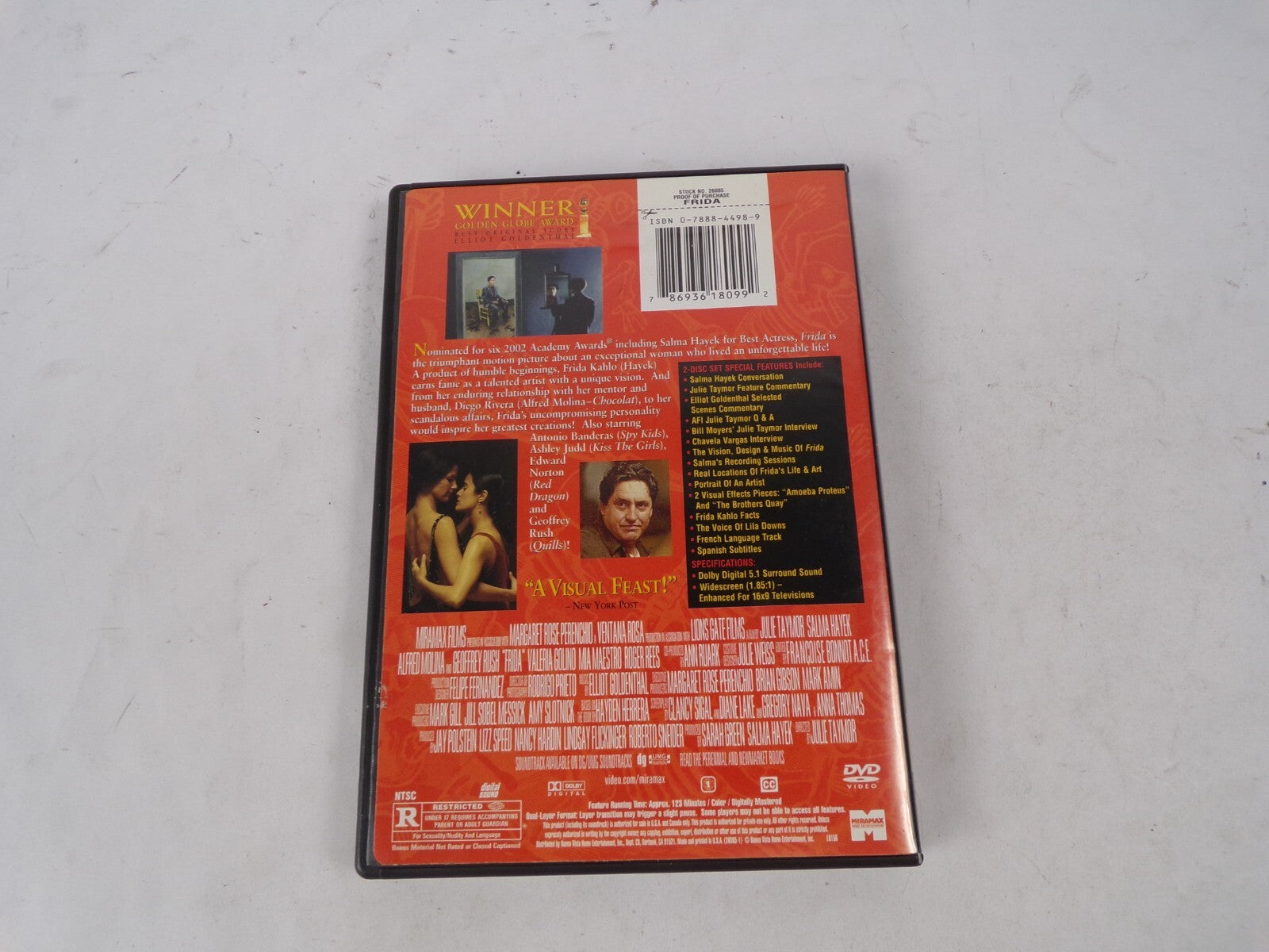 Winner 2 Academy Awards Including Best Original Score One Of The Year DVD Movies
